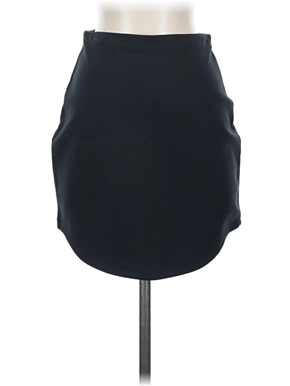 Abercrombie & Fitch Women's Black Curved-Hem Mini Skirt - Classic Style